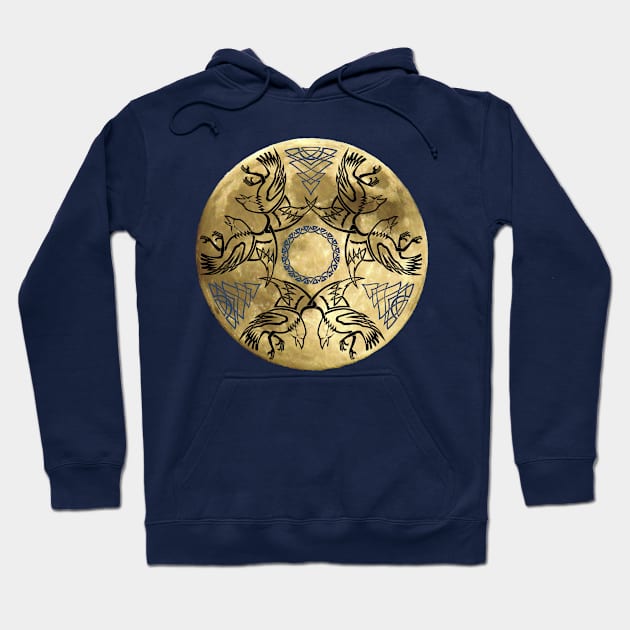 Hugninn and Munin Hoodie by KnotYourWorld4